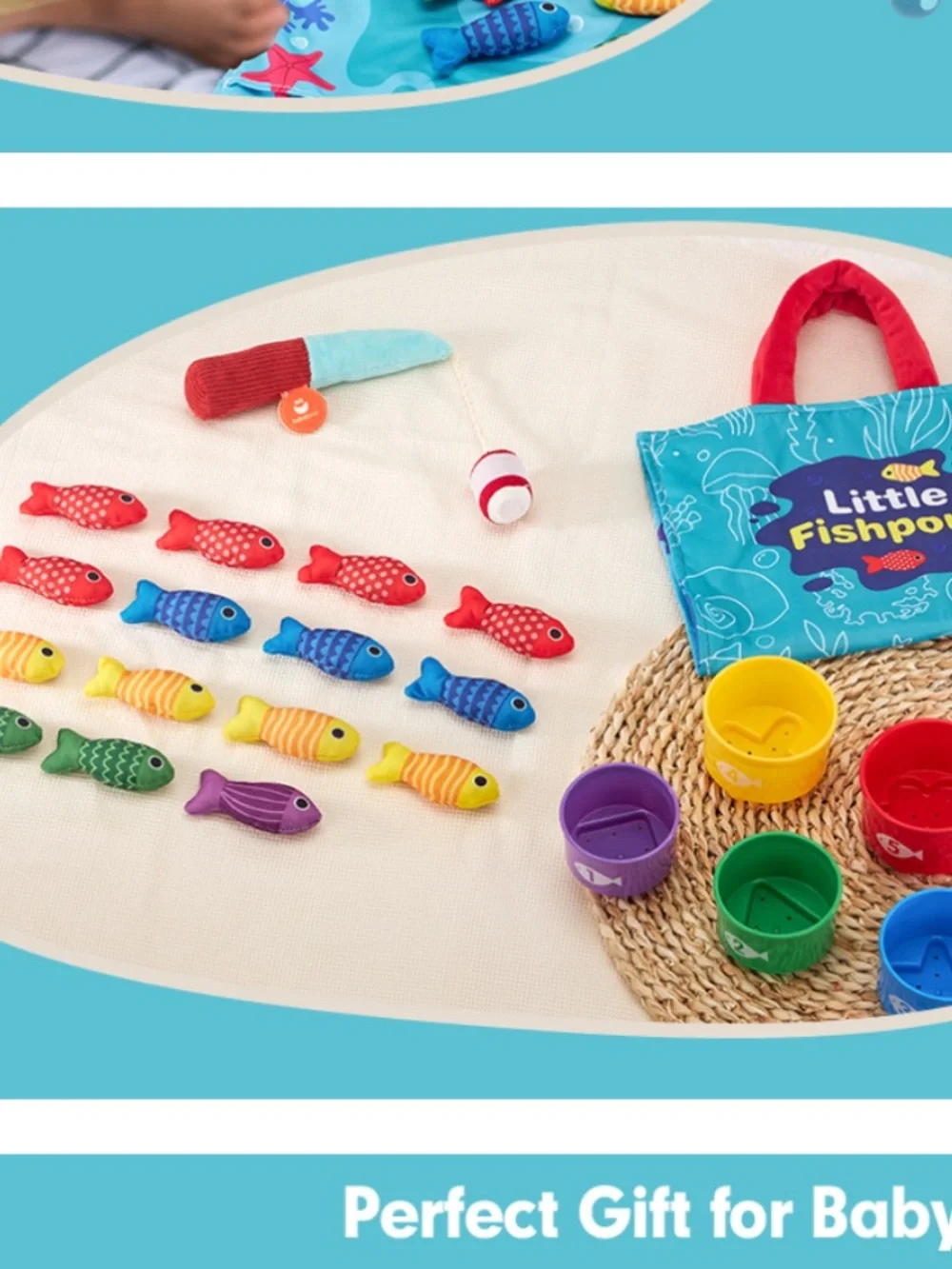 Hahaland Toddler Montessori Fishing Toys for 1 Year Old